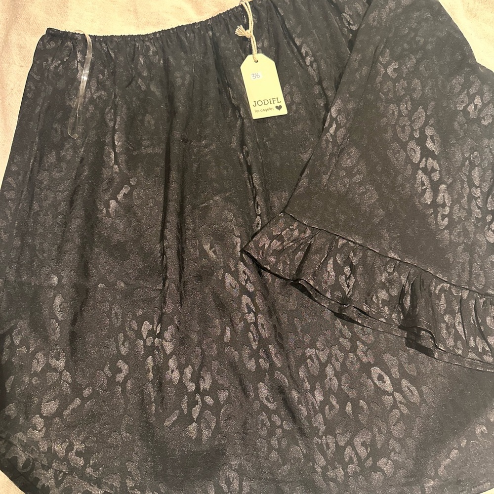 JODIFL Black Leopard Print Top
